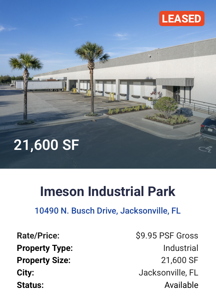 Imeson Industrial Park 10490 N. Busch Drive, Jacksonville, FL