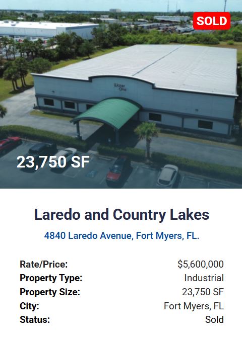 For Sale - 4840 Laredo Avenue, Fort Myers, FL. 23,750 SF - $5,600,000. Agora Real Estate.